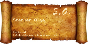 Sterner Olga névjegykártya